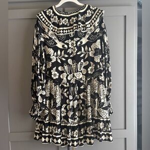 FARM Rio Black and White Floral Dress